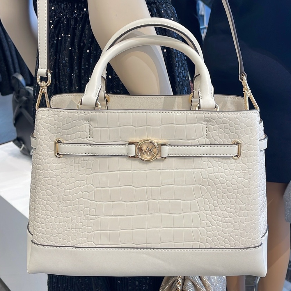 MICHAEL KORS
Reed Large Leather Belted Satchel Crossbody Handbag Center Zip NWT - Picture 5 of 16